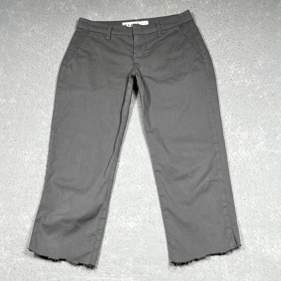 Frank & Eileen Pants 00 Gray Wicklow Italian Performance Chino Stretch Raw Hem - Picture 1 of 12